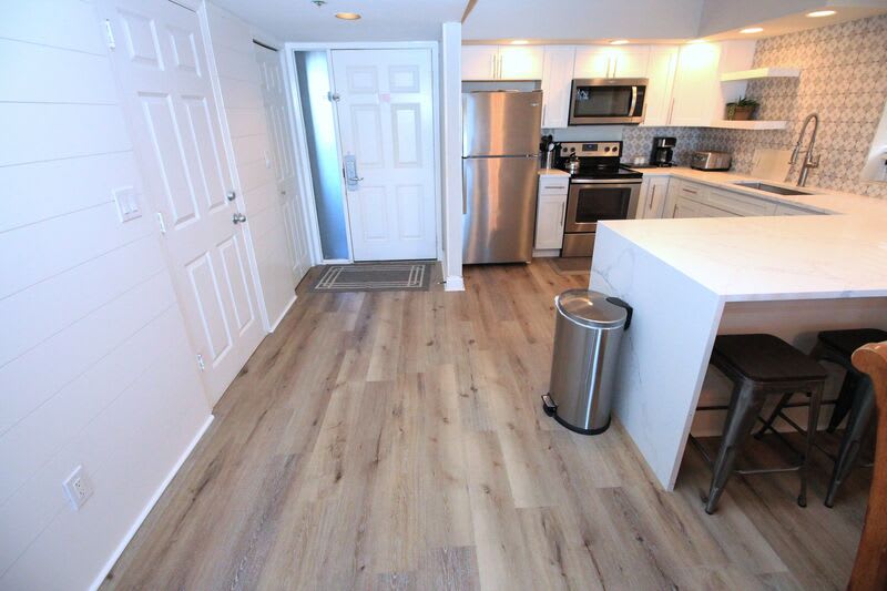 Spacious entryway to this oversized two bedroom beachfront condo