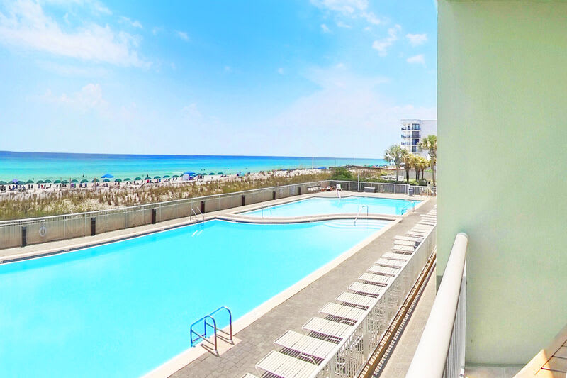 Balcony View - Waters Edge Resort Unit 212 Fort Walton Beach Okaloosa Island Vacation Rentals