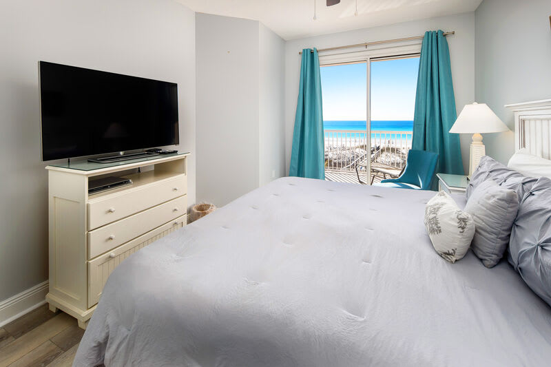 Master Bedroom with Ocean View - 
Summer Place Resort, Unit 305 Okaloosa Island Fort Walton Beach Vacation Rentals