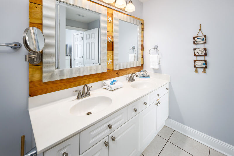 Master Bathroom with Double Vanity - 
Summer Place Resort, Unit 305 Okaloosa Island Fort Walton Beach Vacation Rentals