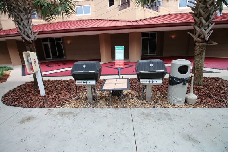 Gas grill area.