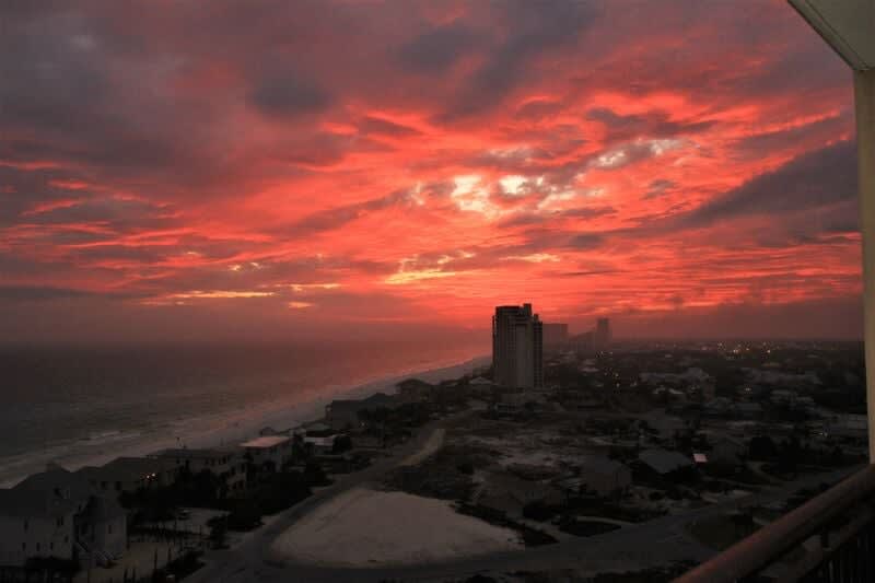 Wonderful Destin sunset from the balcony.