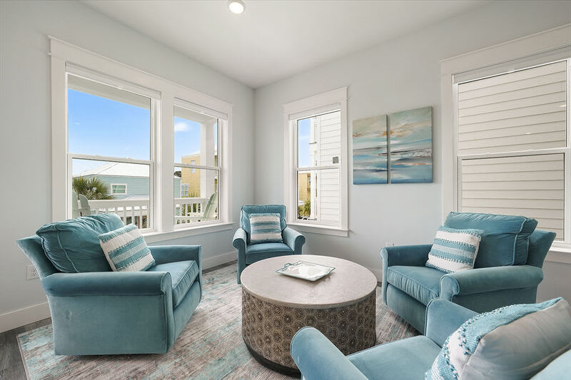 Dusk Til Dune - Gorgeous Vacation Rental Beach House with Elevator, Golf Cart, Community Pool, and Ocean Views from Rooftop Patio in Dune Allen Beach, Florida - Bliss Beach Rentals