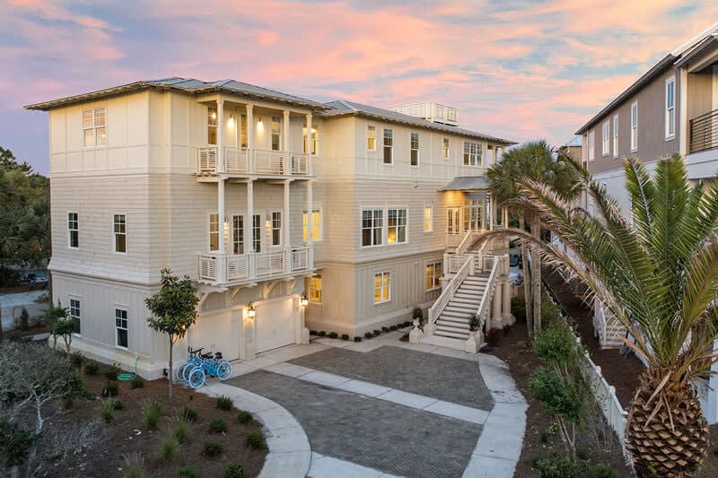 Hermosa Manor - Luxury Vacation Rental Beach House with Private Pool, Game Room, and Ocean Views from Balcony in Seagrove Beach, Florida - Five Star Properties Destin/30A
