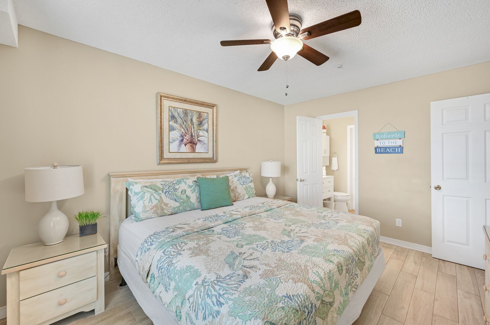 Tastefully Decorated Master Bedroom with King Size Bed