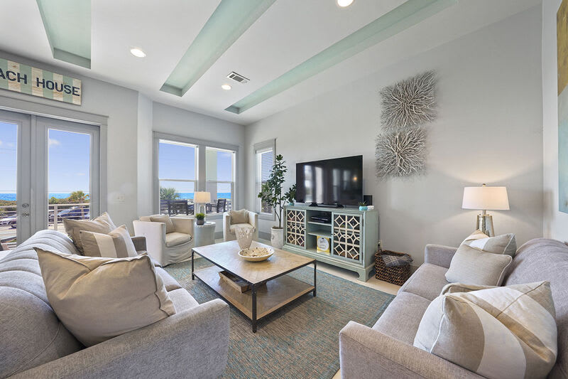 Beachfront Babes - Luxury Pet-Friendly Vacation Rental House with Golf Cart, Private Hot Tub, Pool, and Elevator in Dune Allen Beach, Florida - Five Star Properties Destin/30A