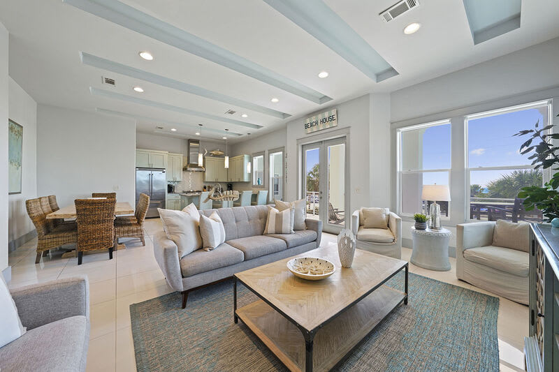 Beachfront Babes - Luxury Pet-Friendly Vacation Rental House with Golf Cart, Private Hot Tub, Pool, and Elevator in Dune Allen Beach, Florida - Five Star Properties Destin/30A