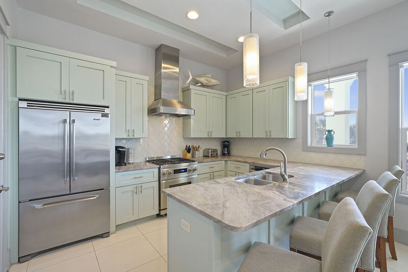 Beachfront Babes - Luxury Pet-Friendly Vacation Rental House with Golf Cart, Private Hot Tub, Pool, and Elevator in Dune Allen Beach, Florida - Five Star Properties Destin/30A