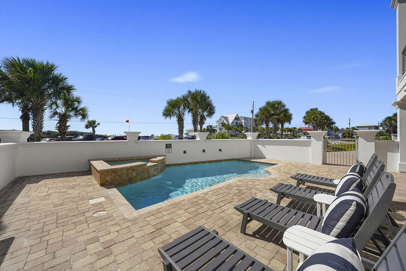 Beachfront Babes - Luxury Pet-Friendly Vacation Rental House with Golf Cart, Private Hot Tub, Pool, and Elevator in Dune Allen Beach, Florida - Five Star Properties Destin/30A