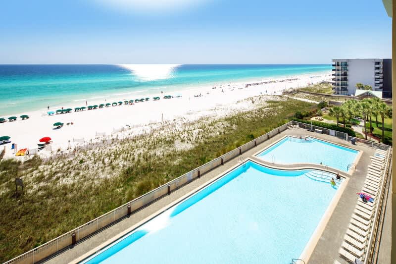 Private Balcony - Waters Edge Resort unit 613 Okaloosa Island Fort Walton Beach Vacation Rentals by Sunset Resort Rentals