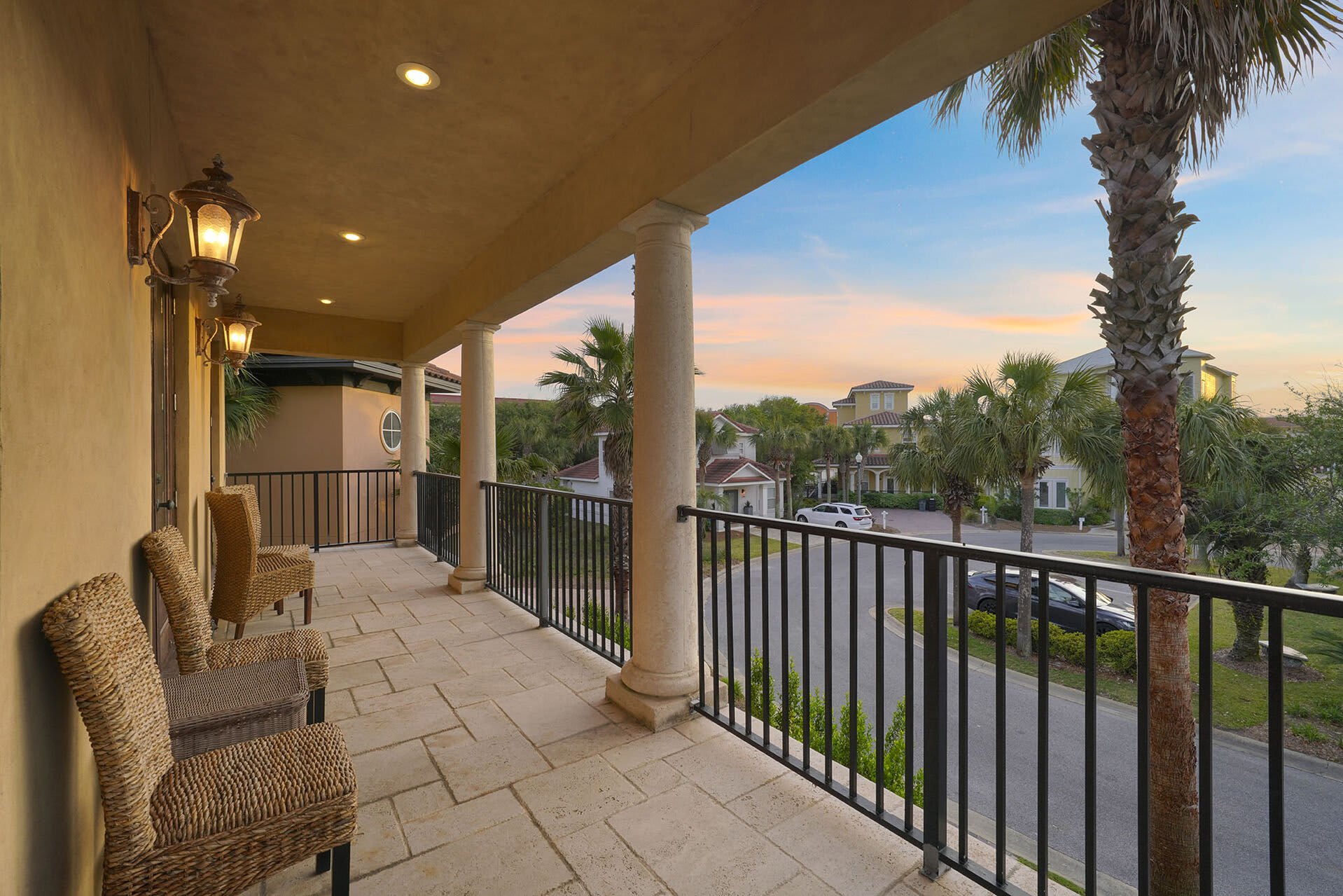 Sunset at Miramar - Vacation Rental Beach House in Gated Community with Community Pool at Emerald Water Village in Miramar Beach, Florida - Bliss Beach Rentals