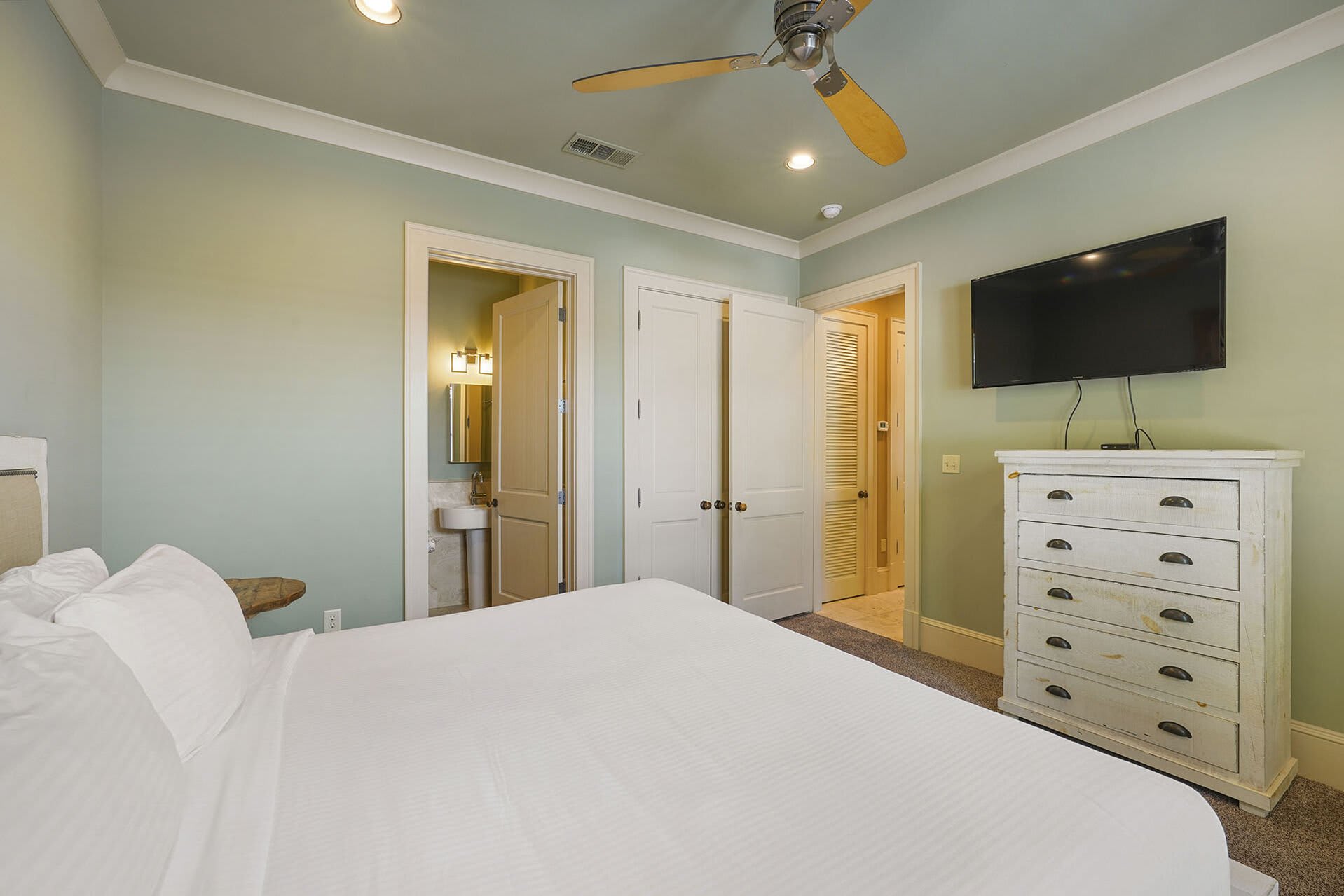 Sunset at Miramar - Vacation Rental Beach House in Gated Community with Community Pool at Emerald Water Village in Miramar Beach, Florida - Bliss Beach Rentals