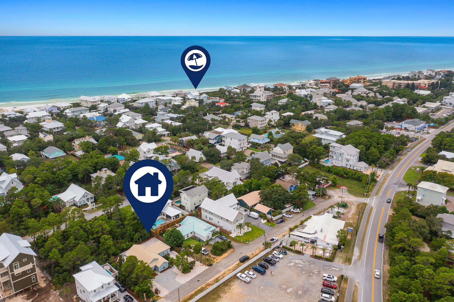 Sandy Daze - Adorable Pet-Friendly 30A Vacation Rental House with Guest House and Hot Tub in Santa Rosa Beach, Florida - Bliss Beach Rentals