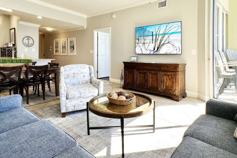 Living Room - Waters Edge Resort Unit 304 Okaloosa Island Fort Walton Beach Vacation Rentals by Sunset Resort Rentals