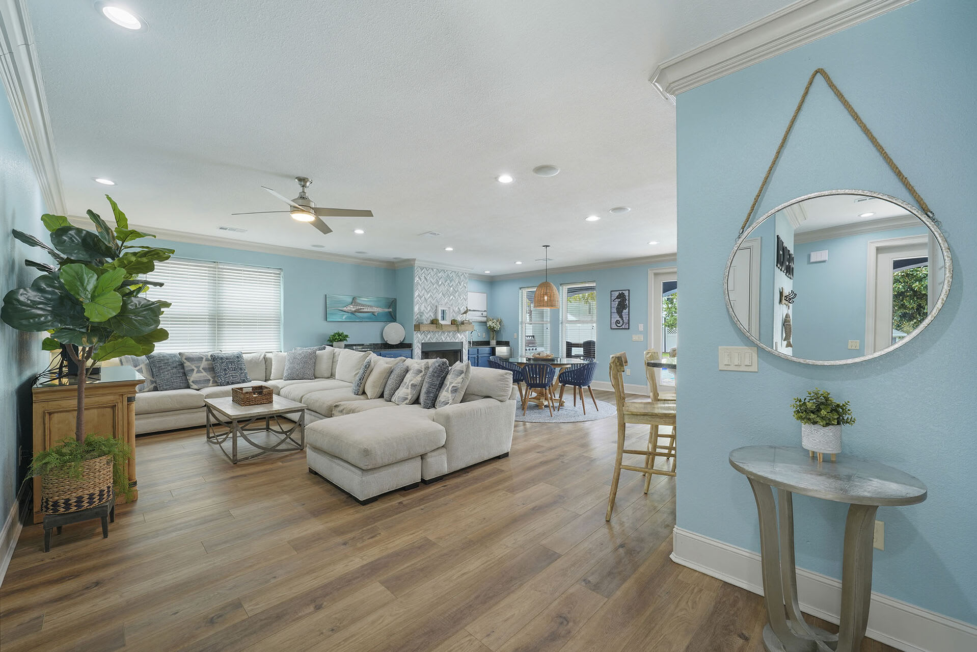 Tangled in Blue - Pet Friendly Vacation Rental Beach House with Private Pool, Elevator, and Fireplace in Crystal Beach, Florida - Five Star Properties Destin/30A