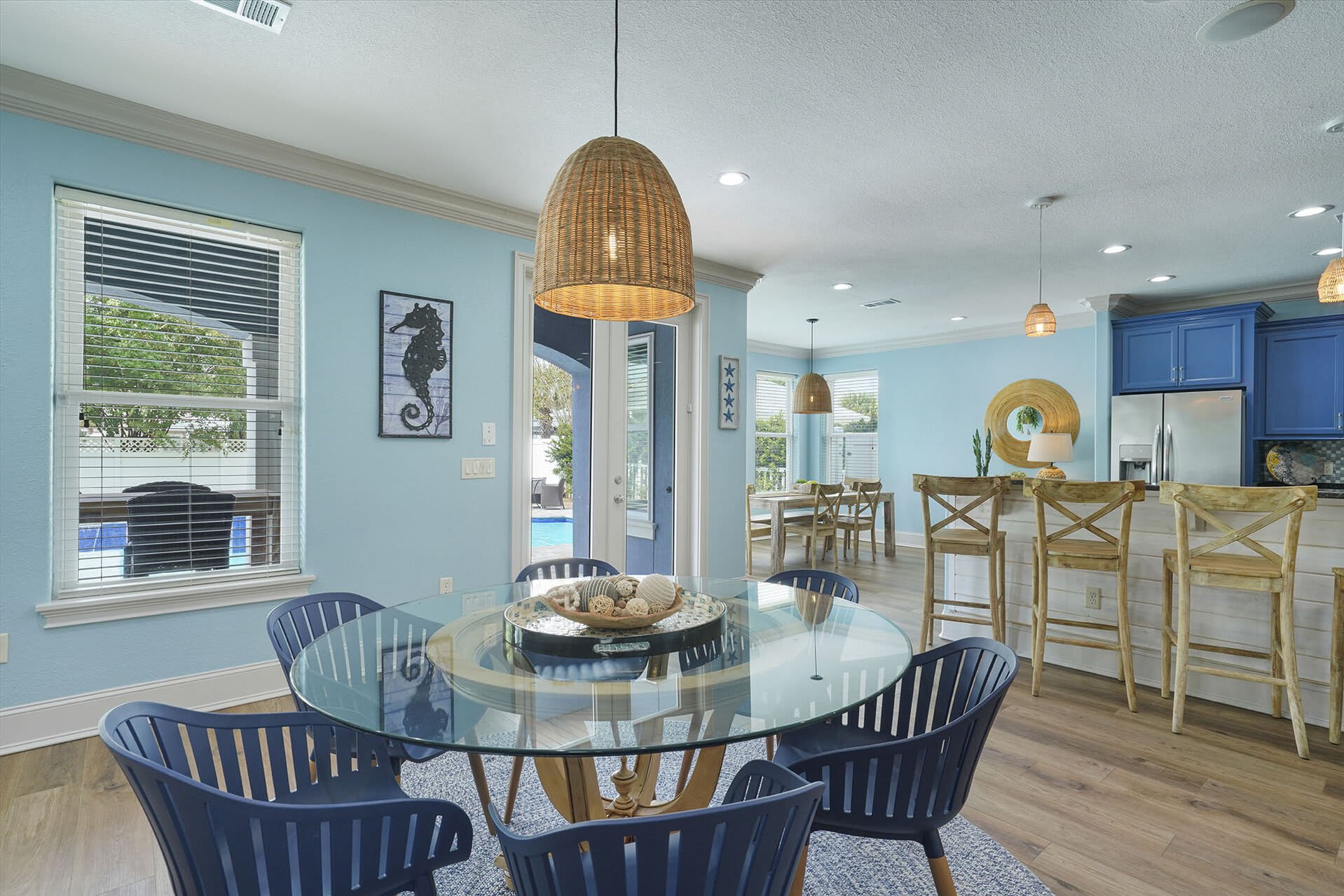 Tangled in Blue - Pet Friendly Vacation Rental Beach House with Private Pool, Elevator, and Fireplace in Crystal Beach, Florida - Five Star Properties Destin/30A