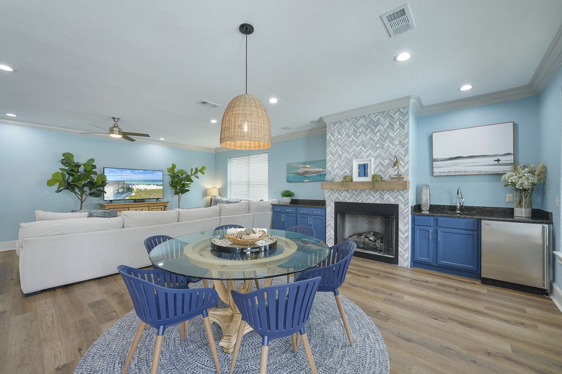 Tangled in Blue - Pet Friendly Vacation Rental Beach House with Private Pool, Elevator, and Fireplace in Crystal Beach, Florida - Five Star Properties Destin/30A