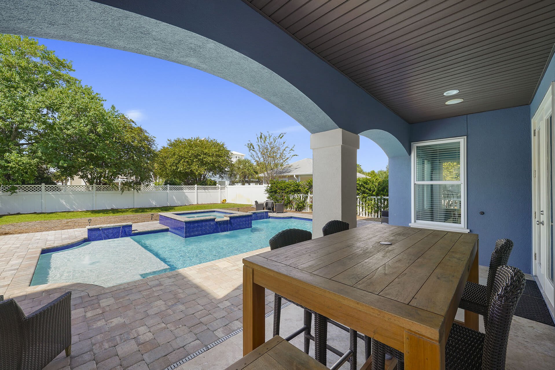 Tangled in Blue - Pet Friendly Vacation Rental Beach House with Private Pool, Elevator, and Fireplace in Crystal Beach, Florida - Five Star Properties Destin/30A