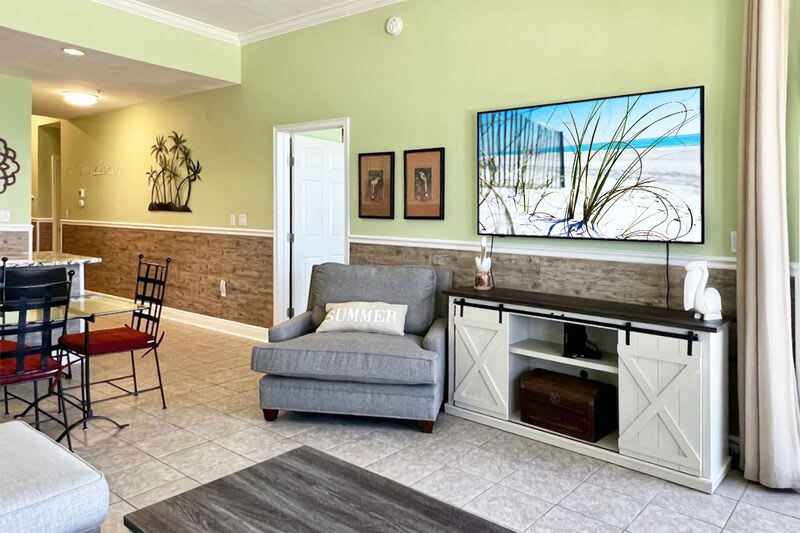 Living Room - Waters Edge Resort Unit 3604 Okaloosa Island Fort Walton Beach Vacation Rentals by Sunset Resort Rentals