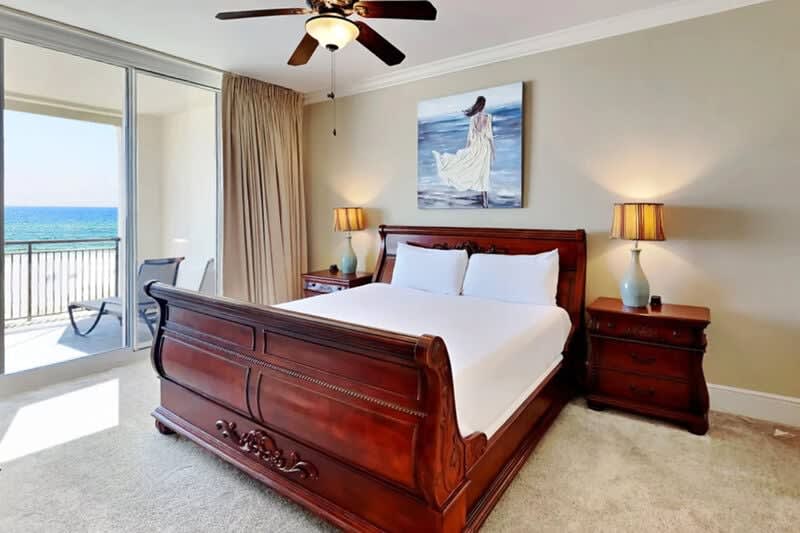 Master Bedroom - Bella Riva Resort Unit 205, Okaloosa Island Fort Walton Beach Florida Vacation Condo Rentals by Sunset Resort Rentals