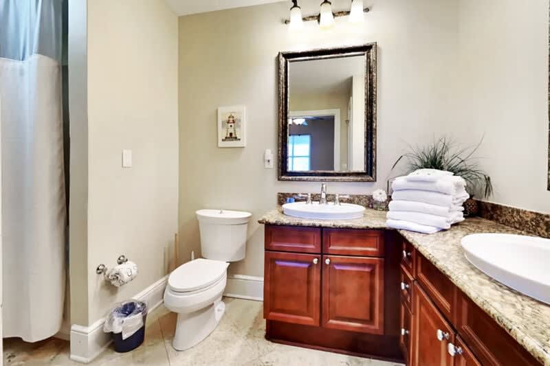 Guest Bathroom 2- Bella Riva Resort Unit 205, Okaloosa Island Fort Walton Beach Florida Vacation Condo Rentals by Sunset Resort Rentals