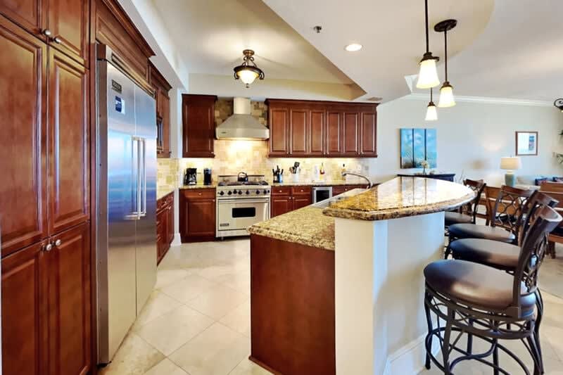 Kitchen - Bella Riva Resort Unit 205, Okaloosa Island Fort Walton Beach Florida Vacation Condo Rentals by Sunset Resort Rentals