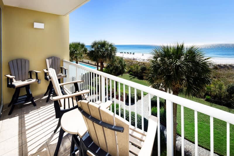 Balcony - Waters Edge Resort Unit 304 Okaloosa Island Fort Walton Beach Vacation Rentals by Sunset Resort Rentals