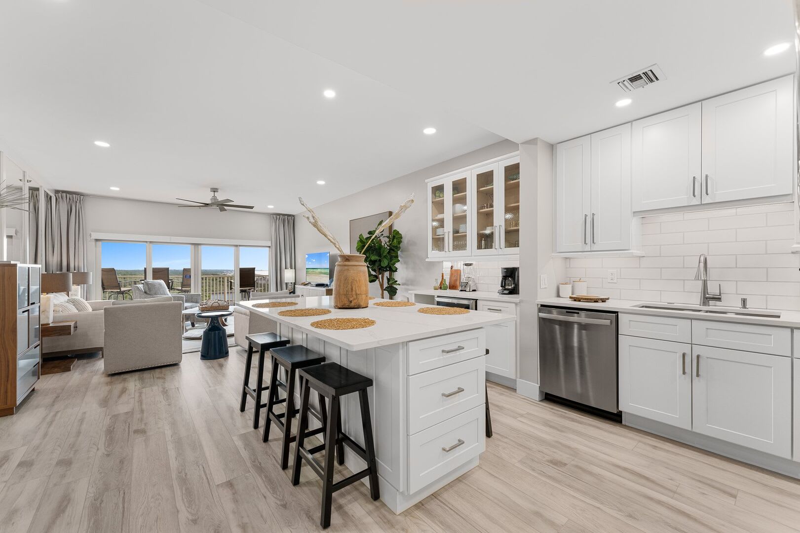 Spacious kitchen and living room so you will always be apart of any conversation or activity.