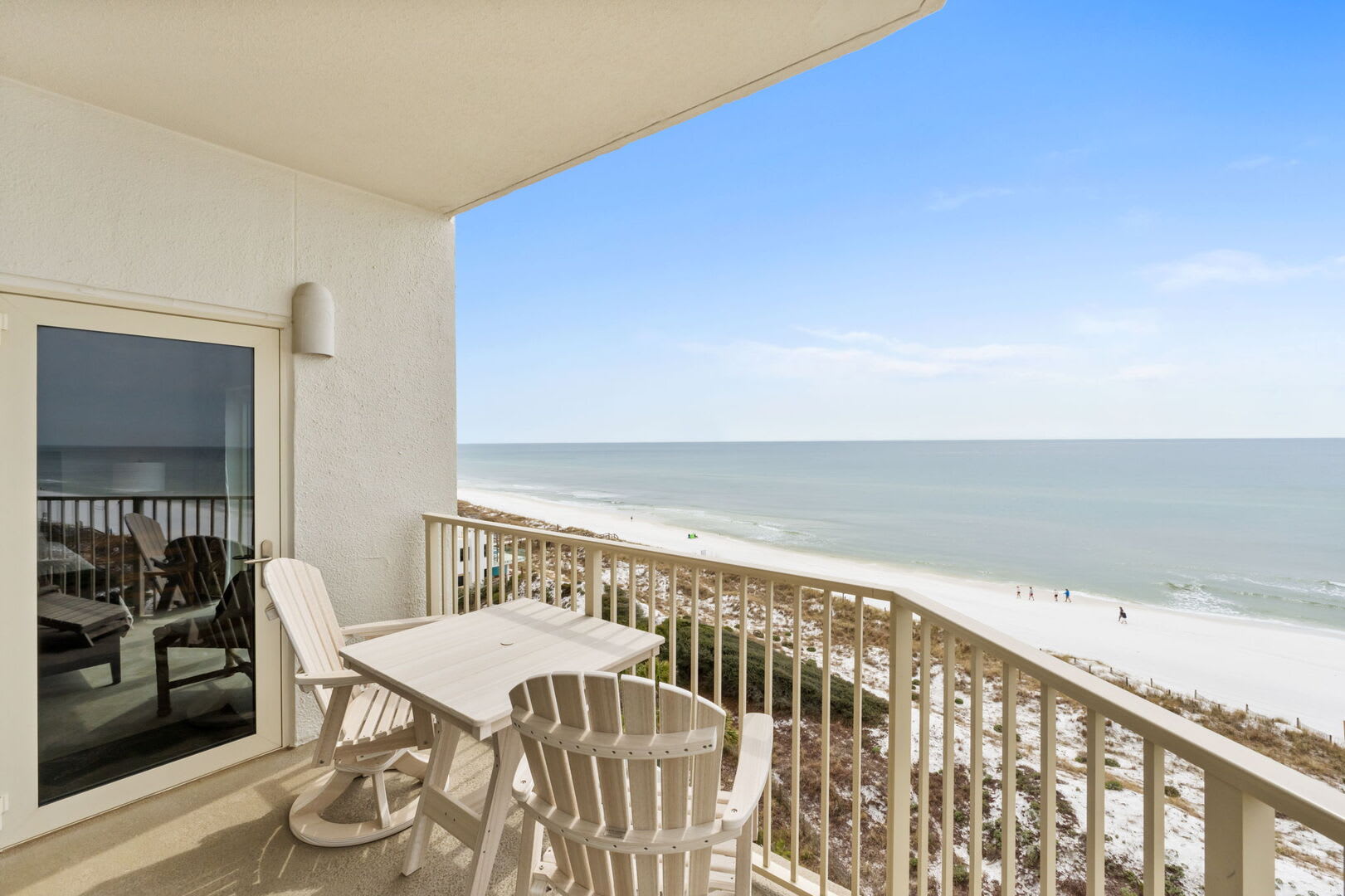 Table for 2 adirondack style for relaxing after a day in the sun.