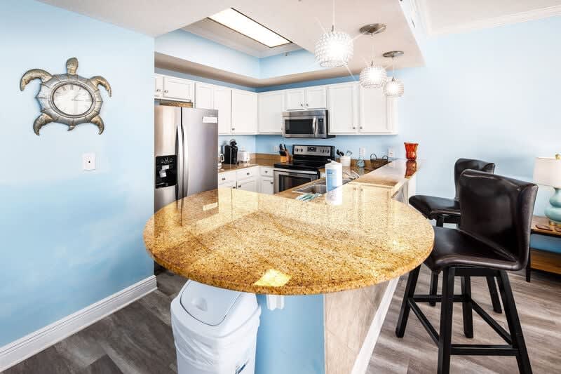 Kitchen - Waters Edge Resort unit 514 Okaloosa Island Fort Walton Beach Vacation Rentals by Sunset Resort Rentals