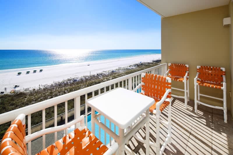 Balcony - Waters Edge Resort unit 514 Okaloosa Island Fort Walton Beach Vacation Rentals by Sunset Resort Rentals