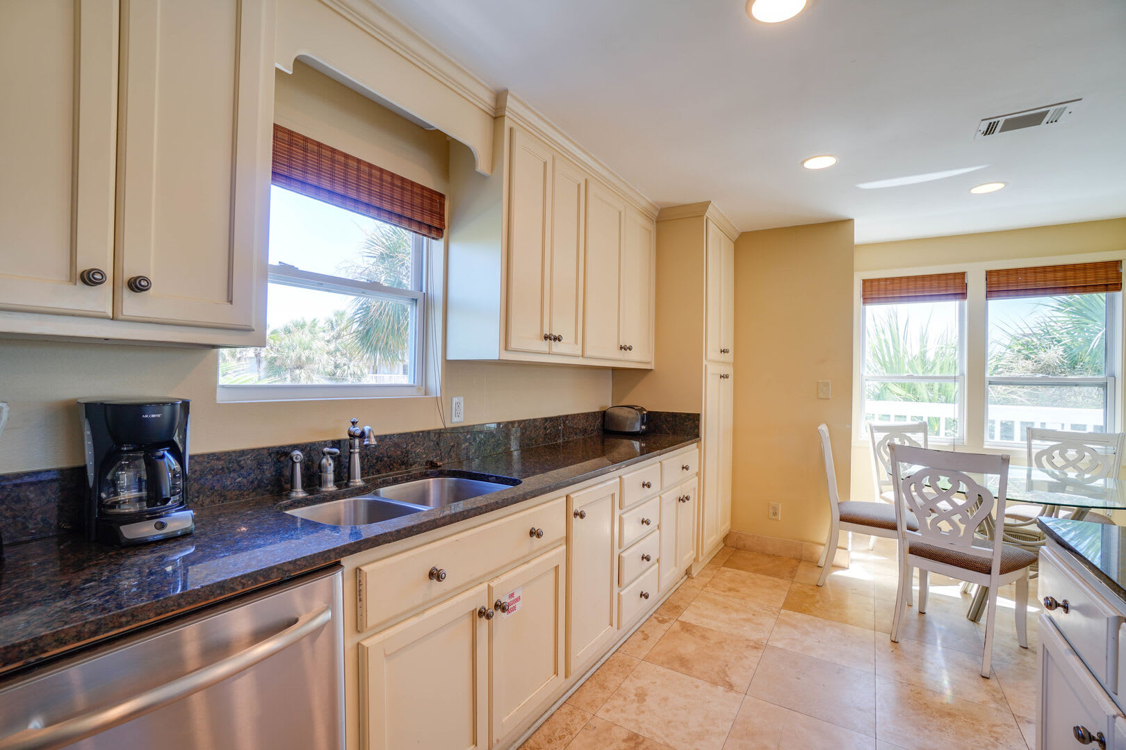 Granite counter tops, dishwasher and pantry