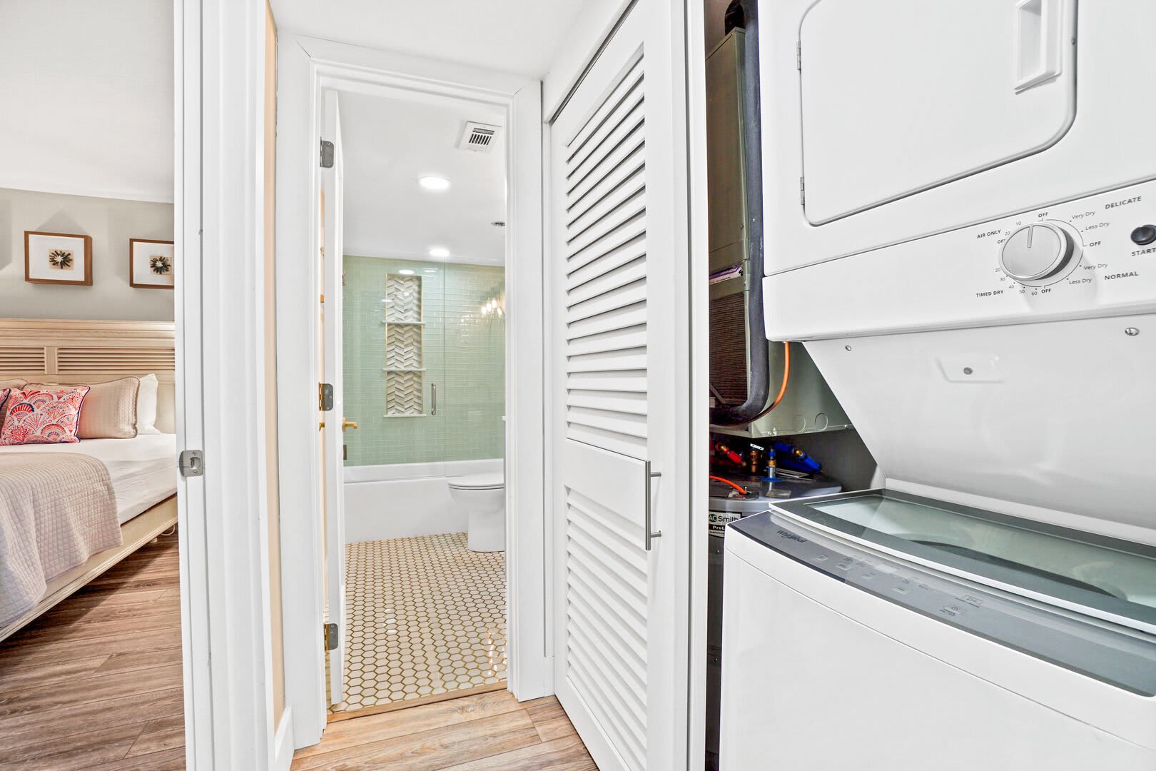 Laundry area in common area hallway.