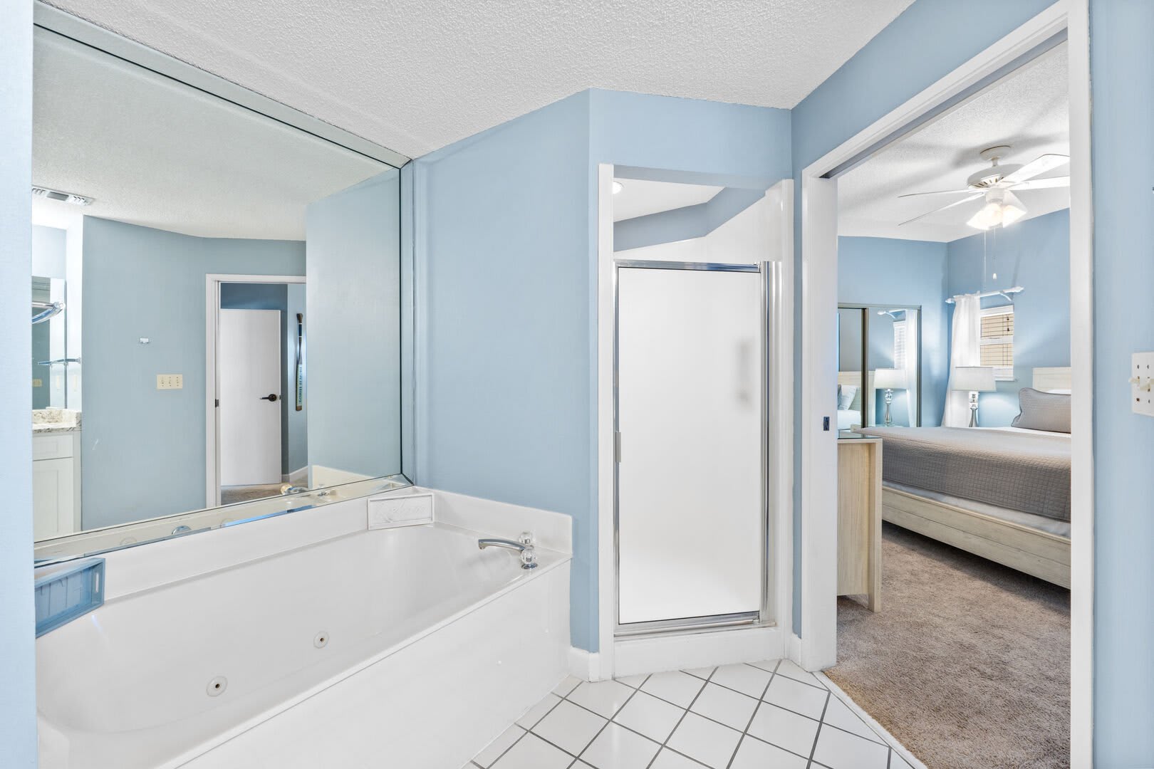 Tub and step in shower