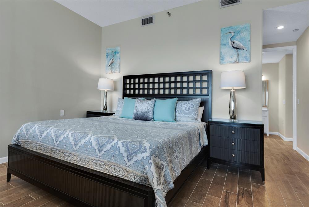 King Master Suite #1 -  beautiful private space on opposite side of the home from other bedrooms.