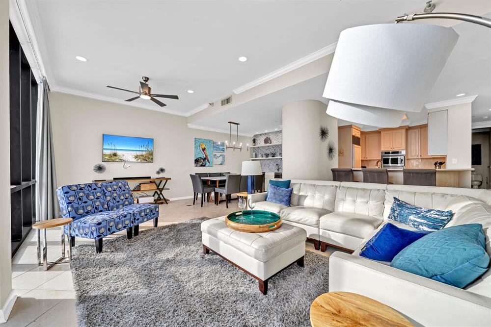 Penthouse offers plenty of space to gather & plenty of privacy too.