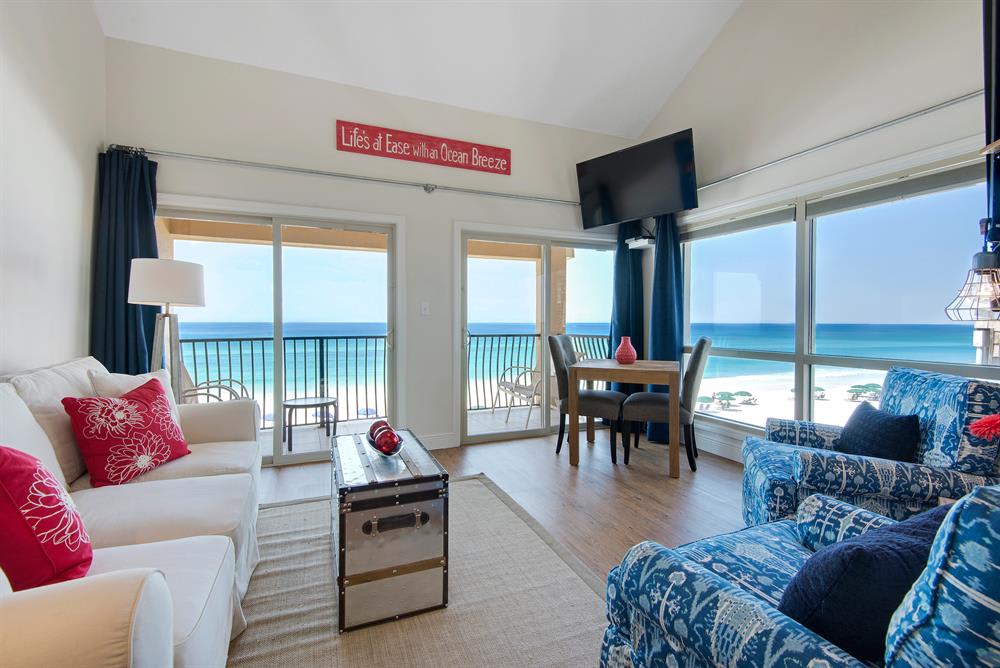 Beautiful corner unit with floor to ceiling view of the beach