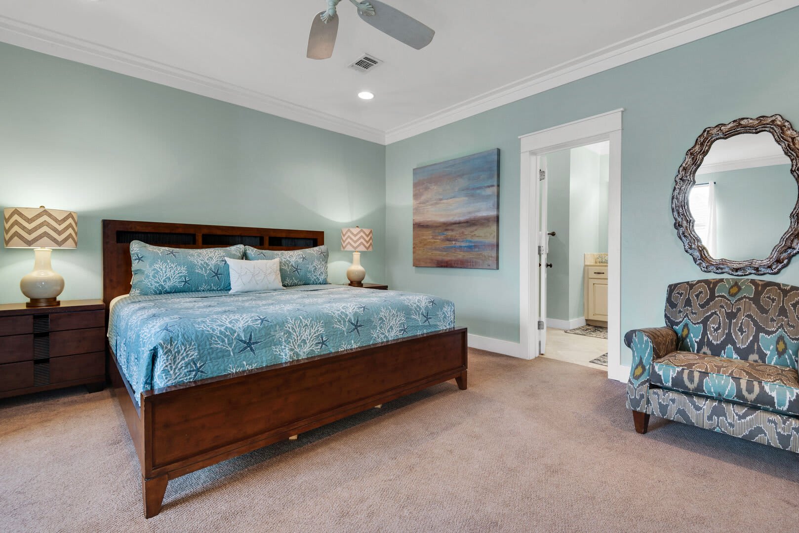 Bedroom #2 King Master Suite on 2nd floor with private ensuite bathroom.