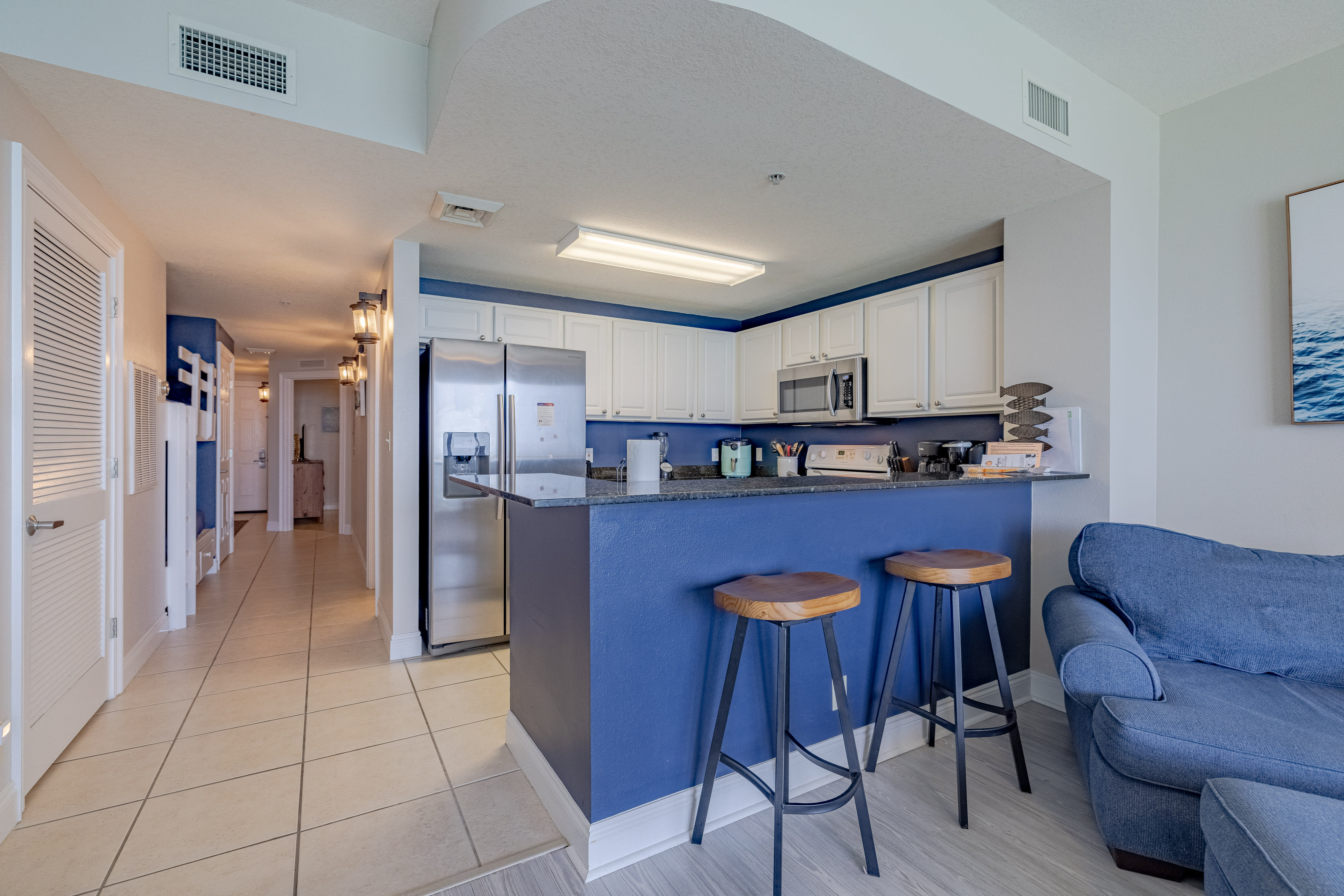 Comfortable bar seating