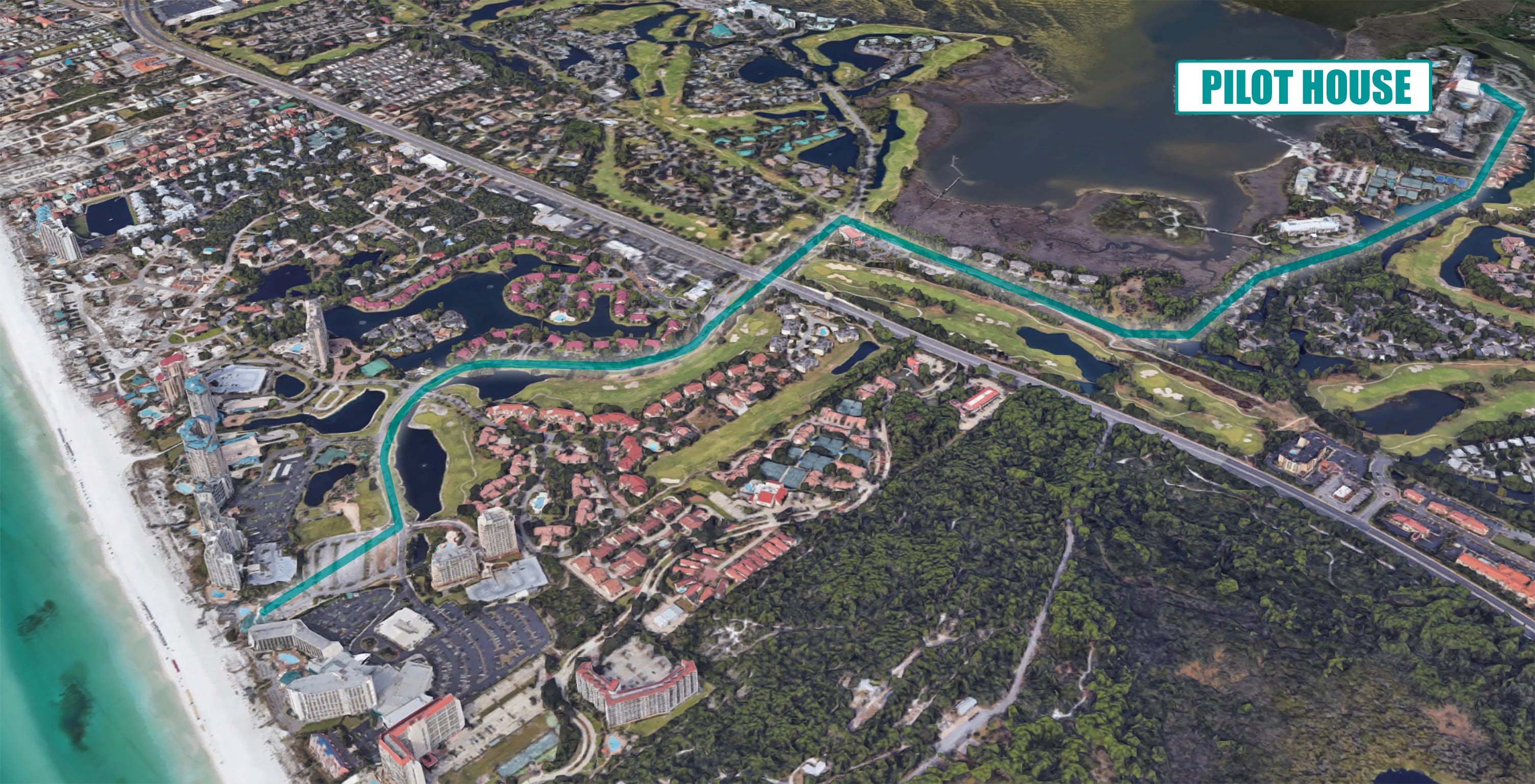 Pilot House Beach access map_