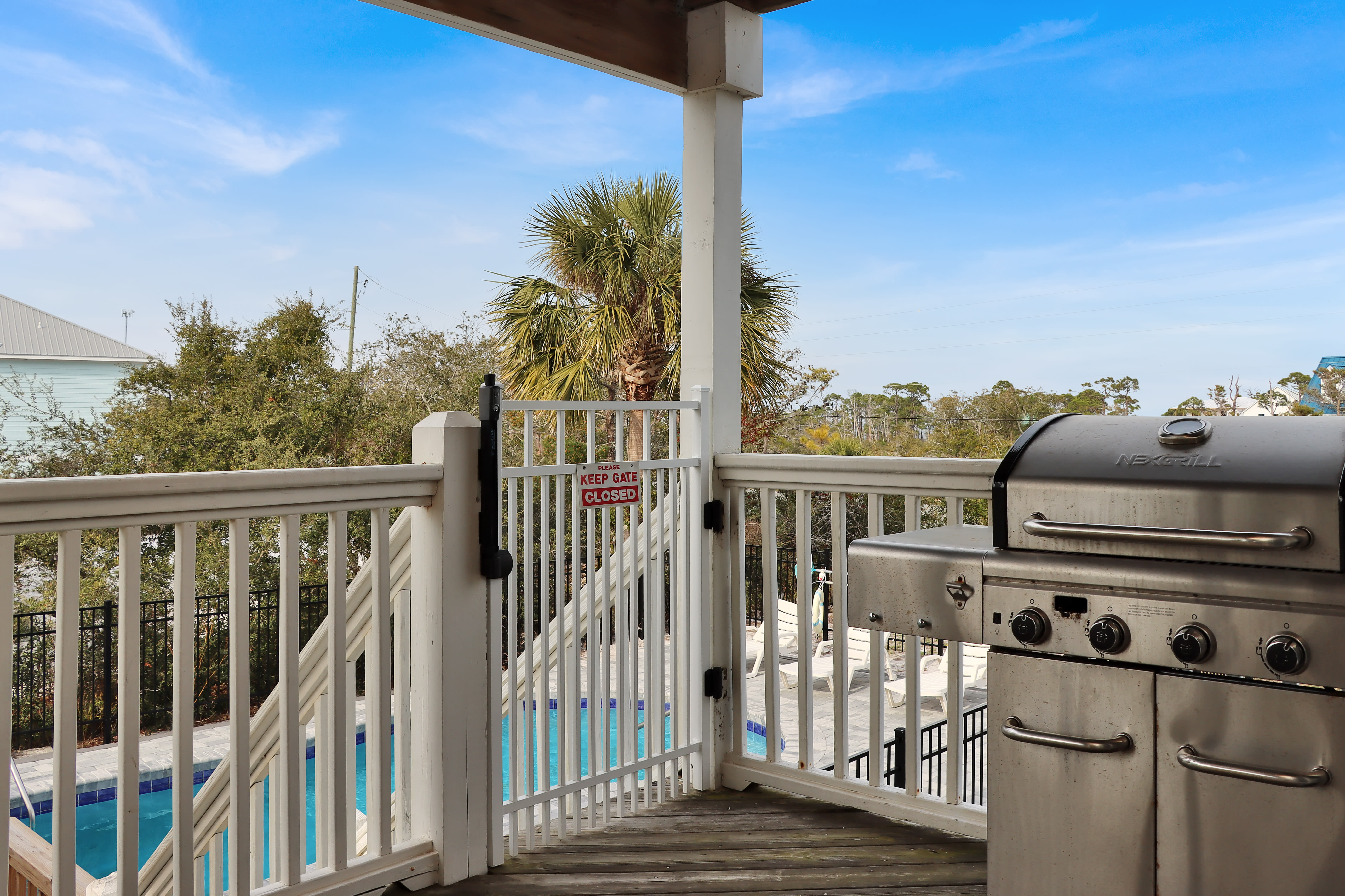 Gas Grill on Main Level Deck