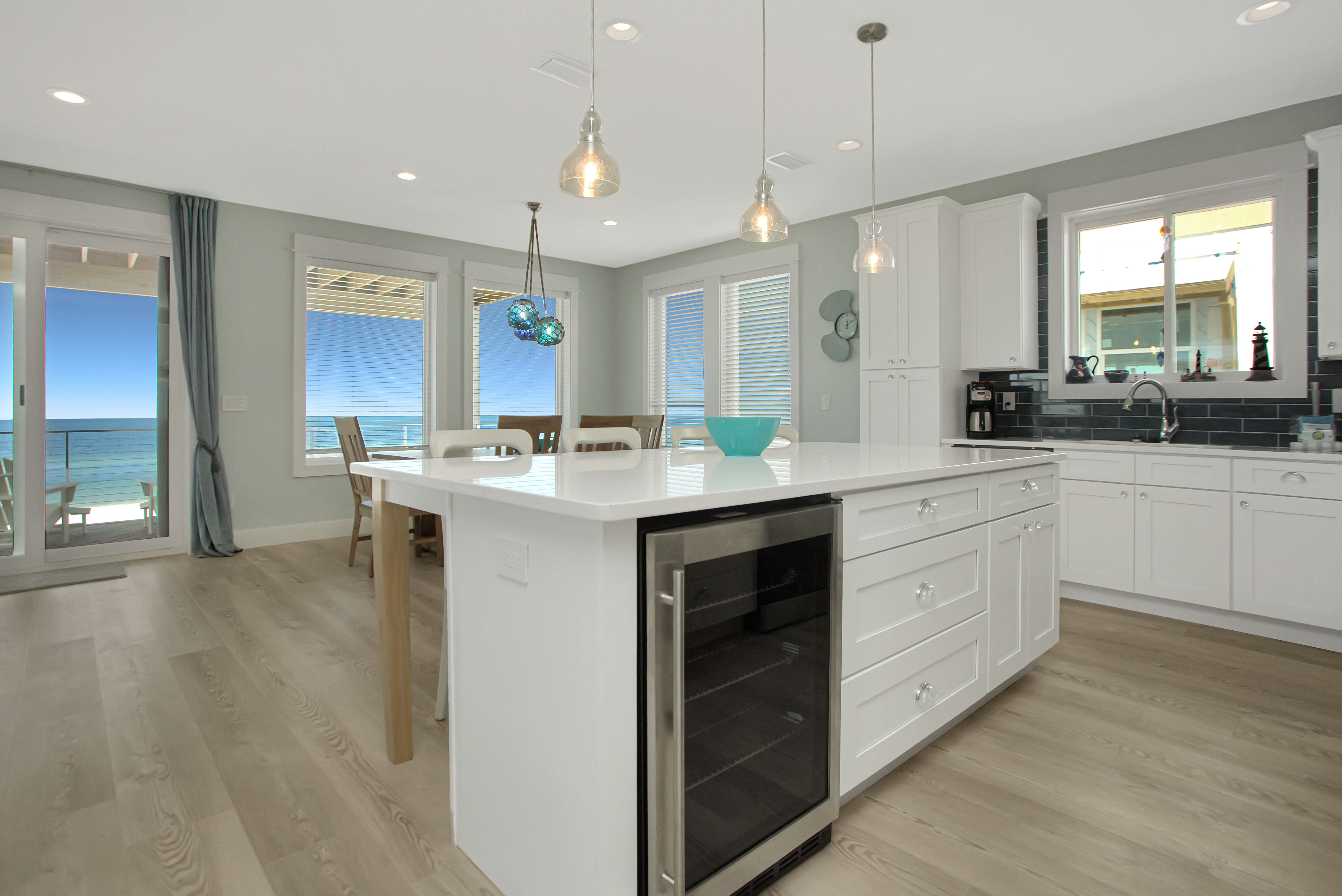 Kitchen with Beverage Cooler