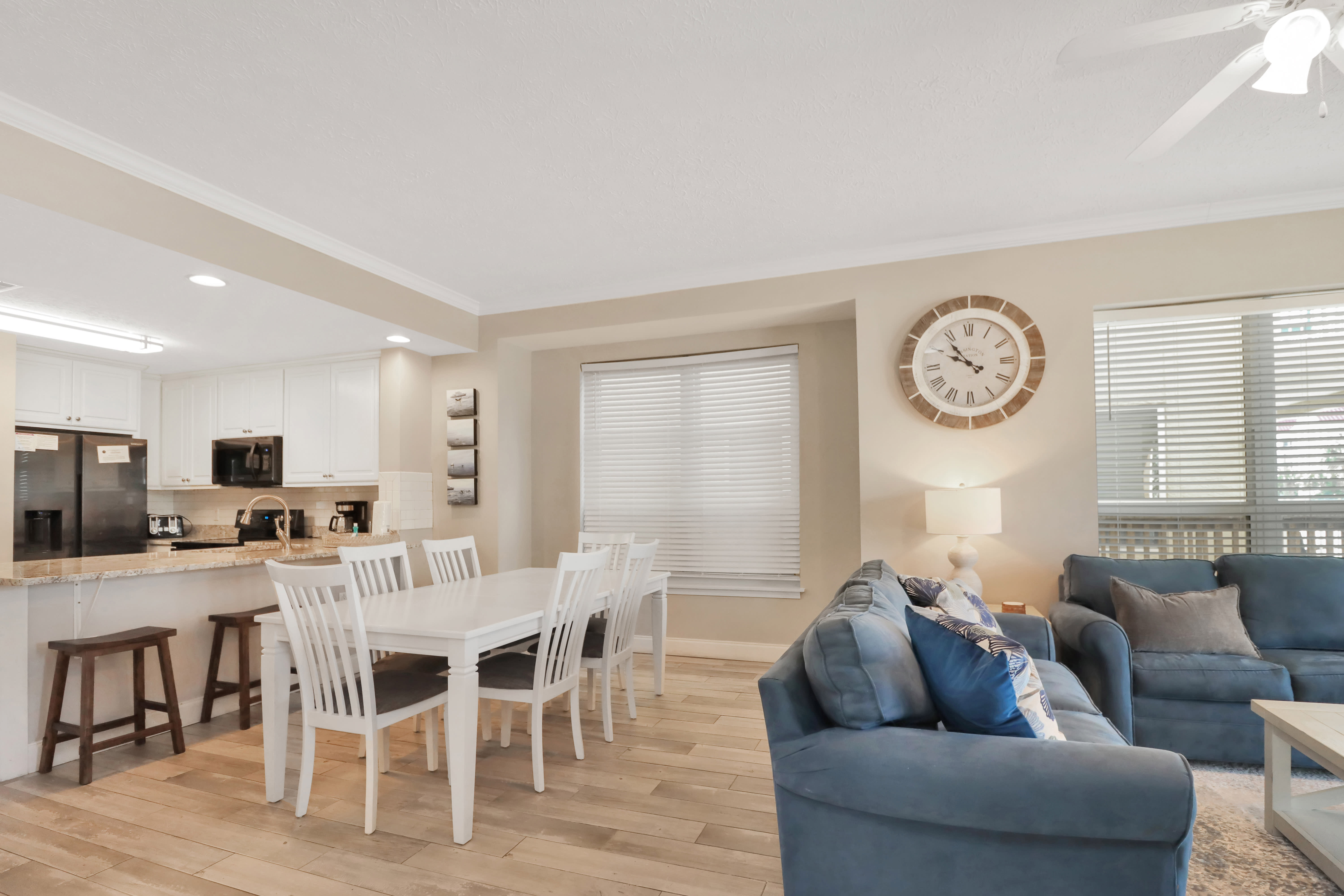 Living Room, Dining and Kitchen