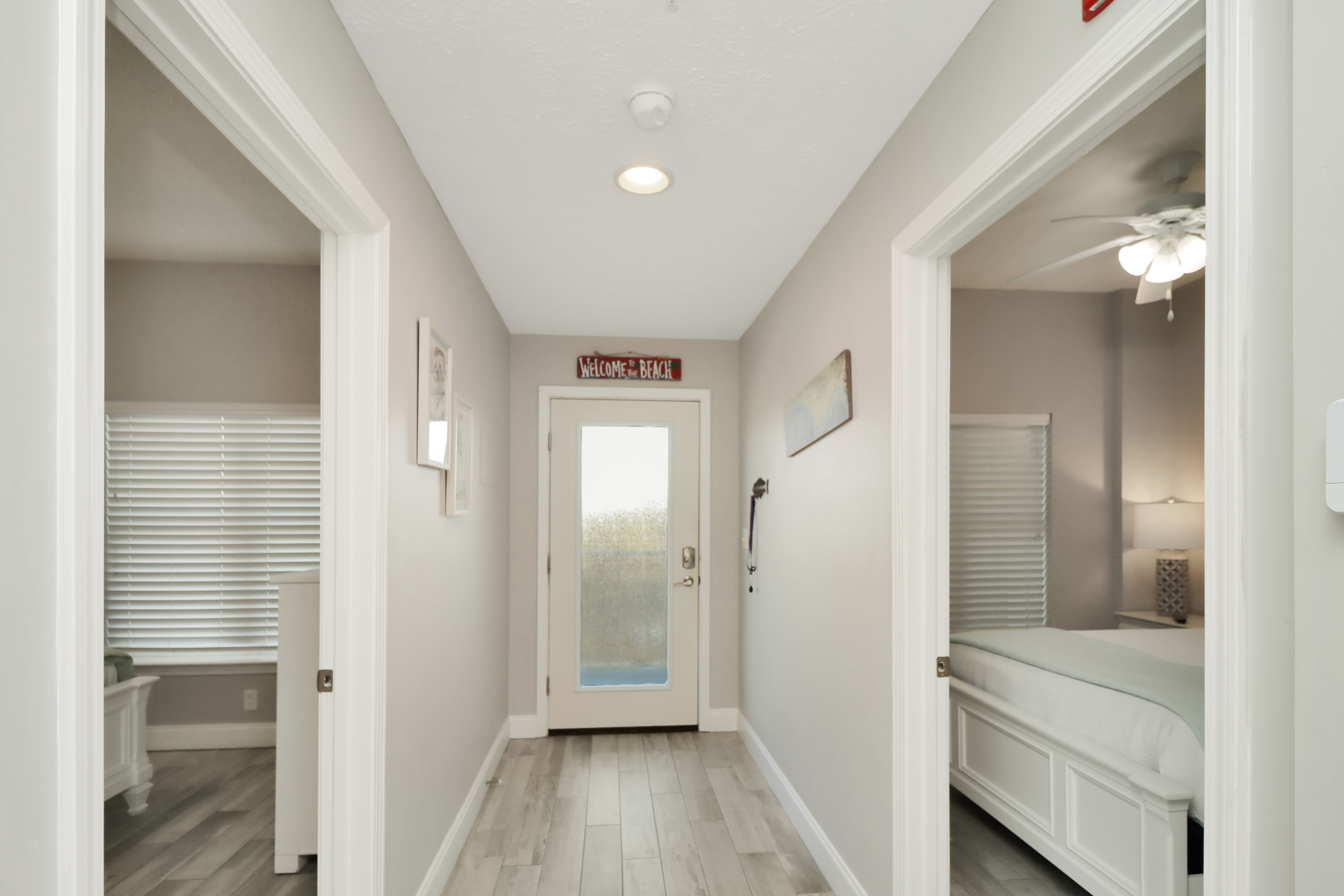 Front Hallway with Two Bedrooms