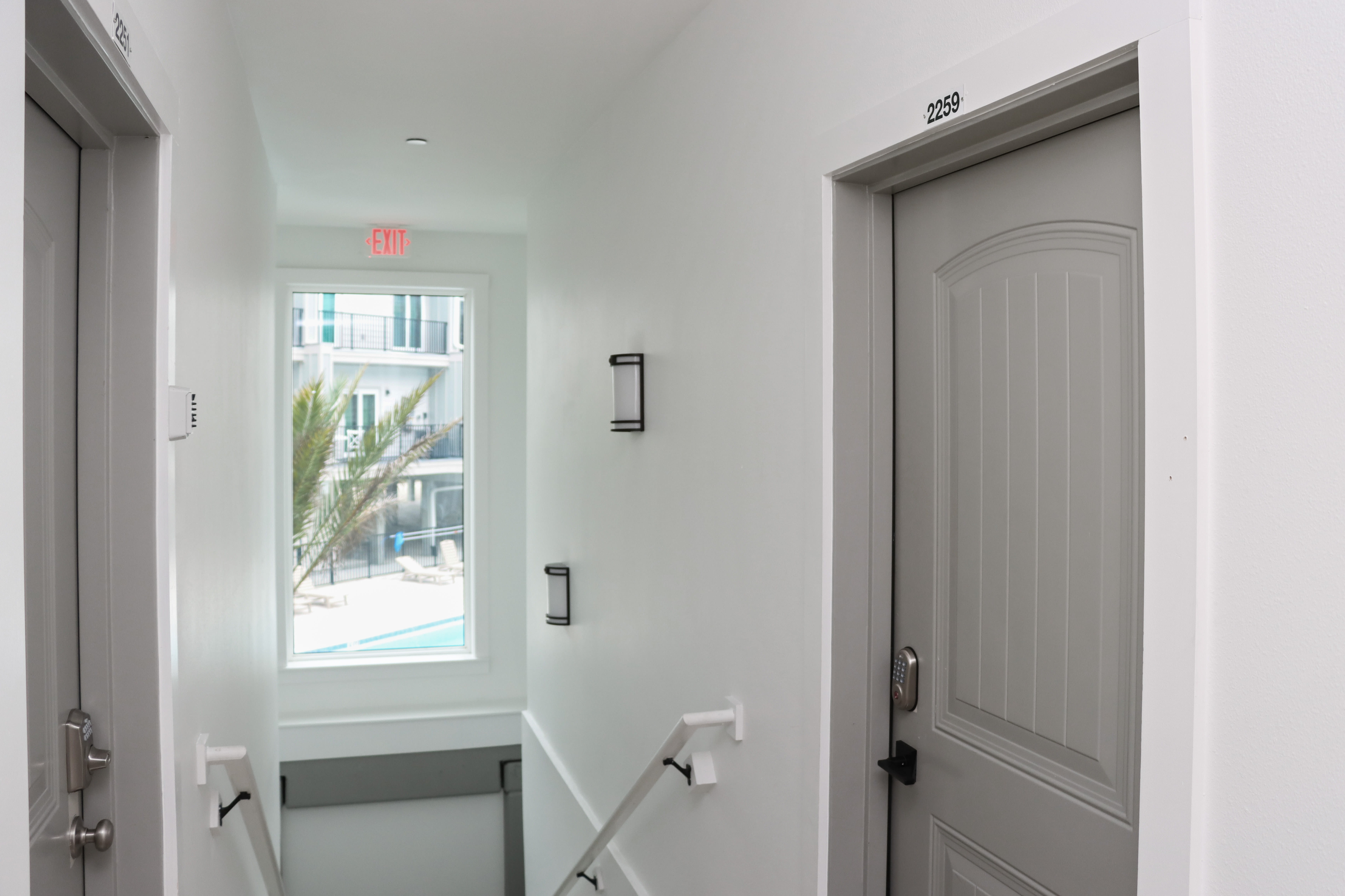 Front Door Entrance in Stairway