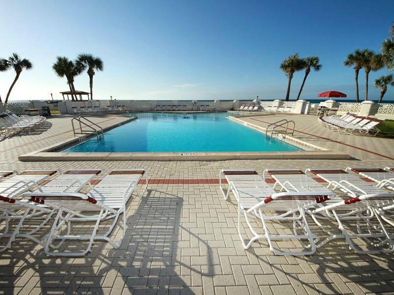 Early morning view from the Gulf front pool.