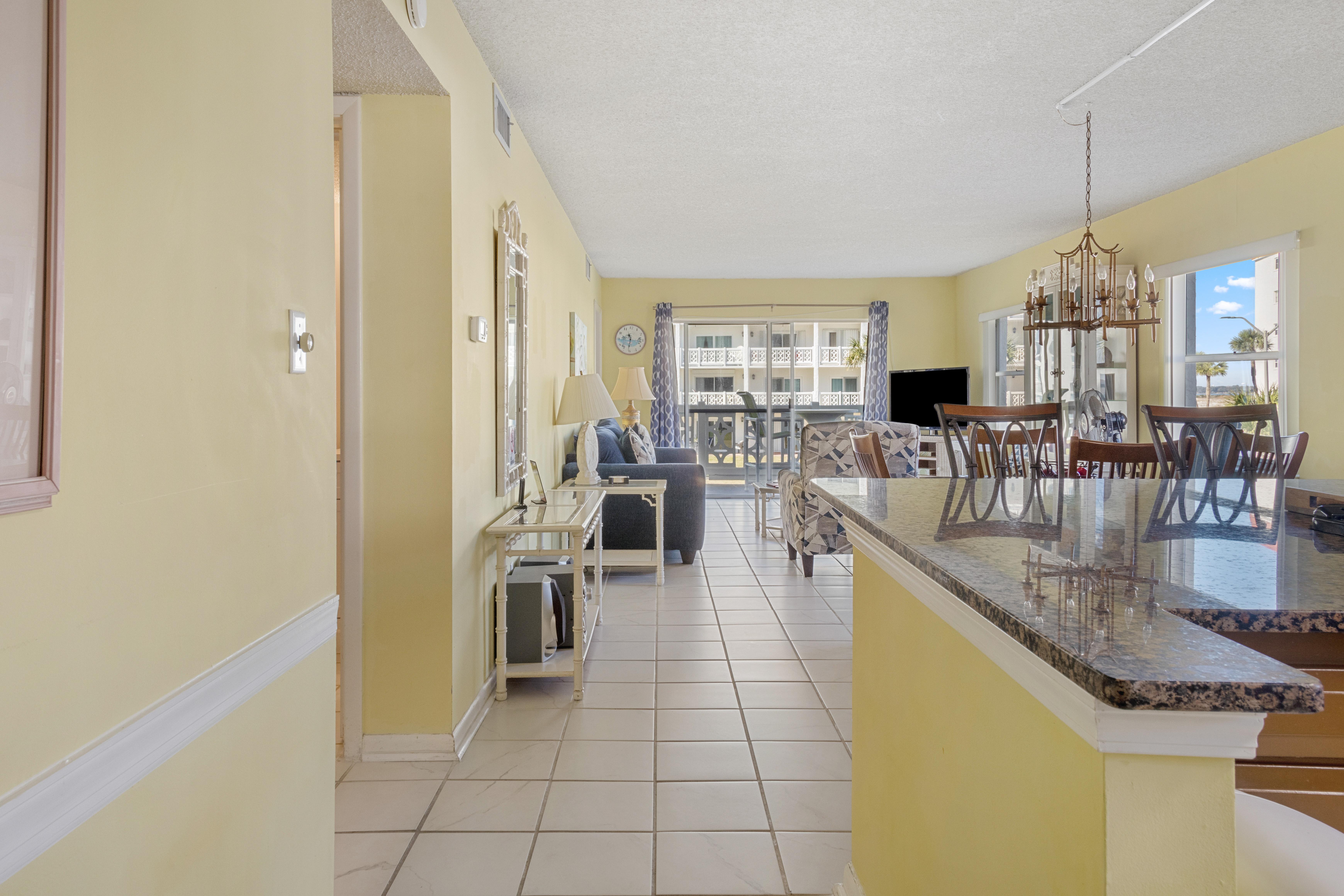kitchen entry to the unit kitchen/living room
