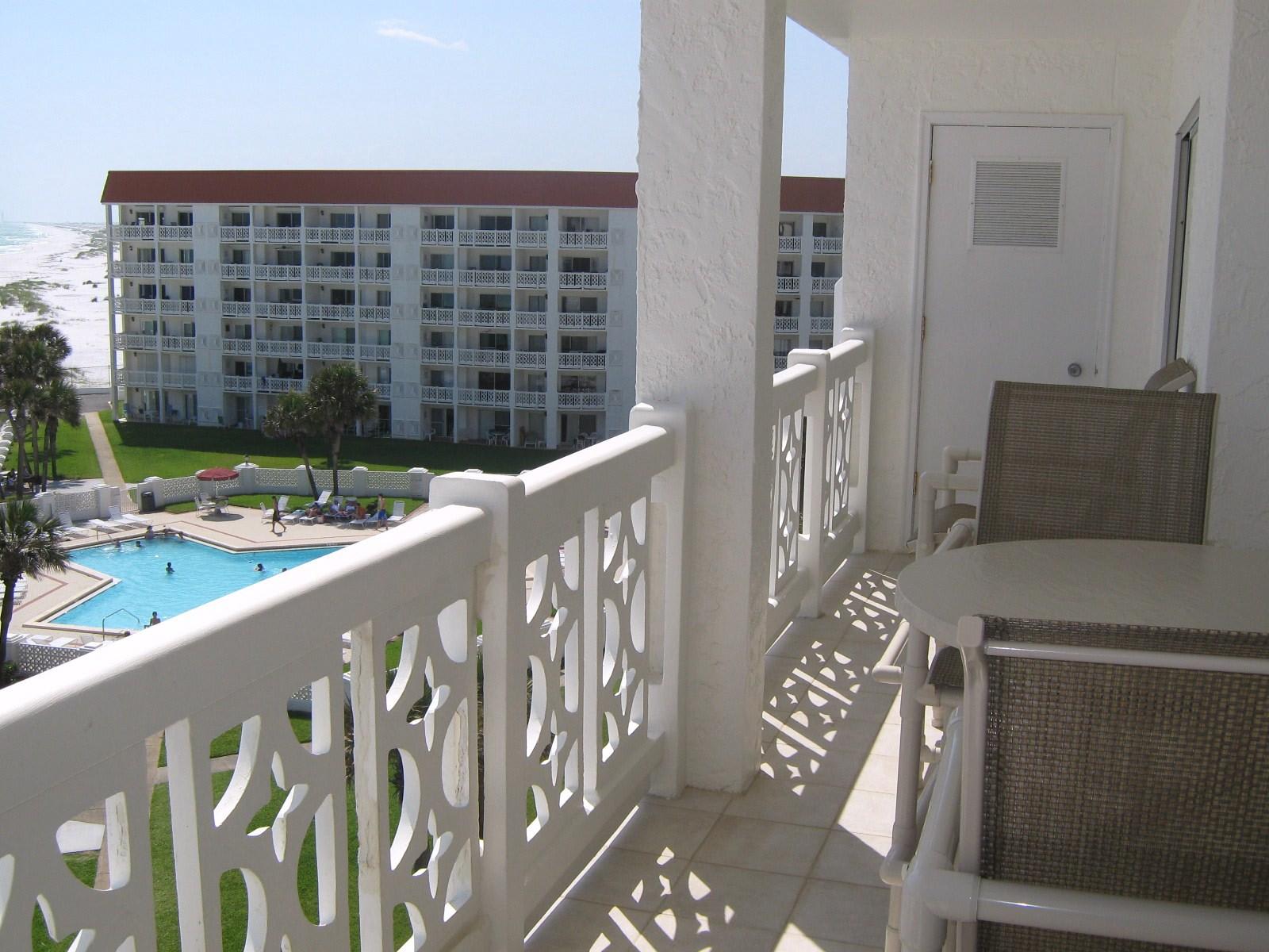 Great view of the beach front pool also.