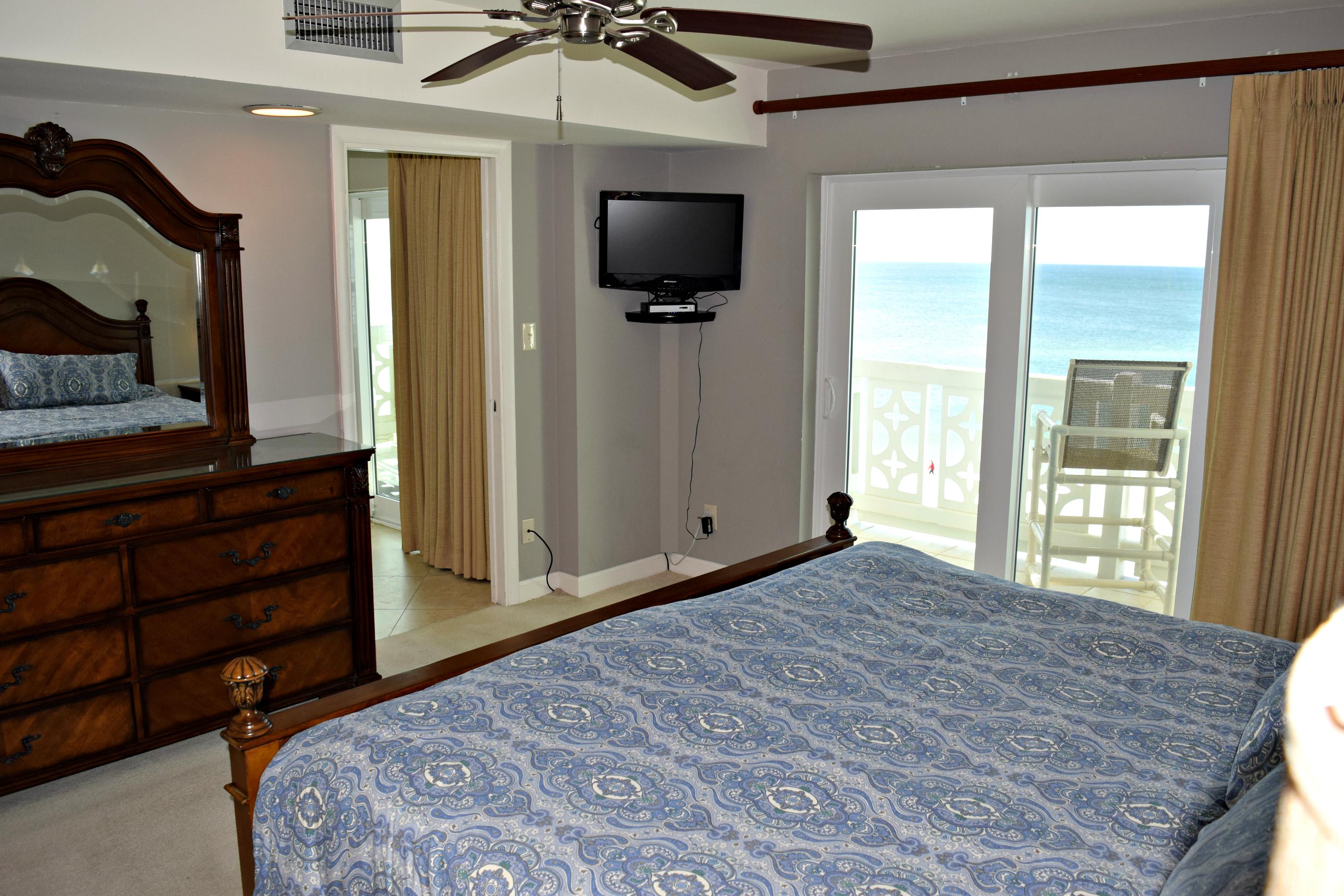 Master bedroom has new sliding glass doors that lead you to the balcony.