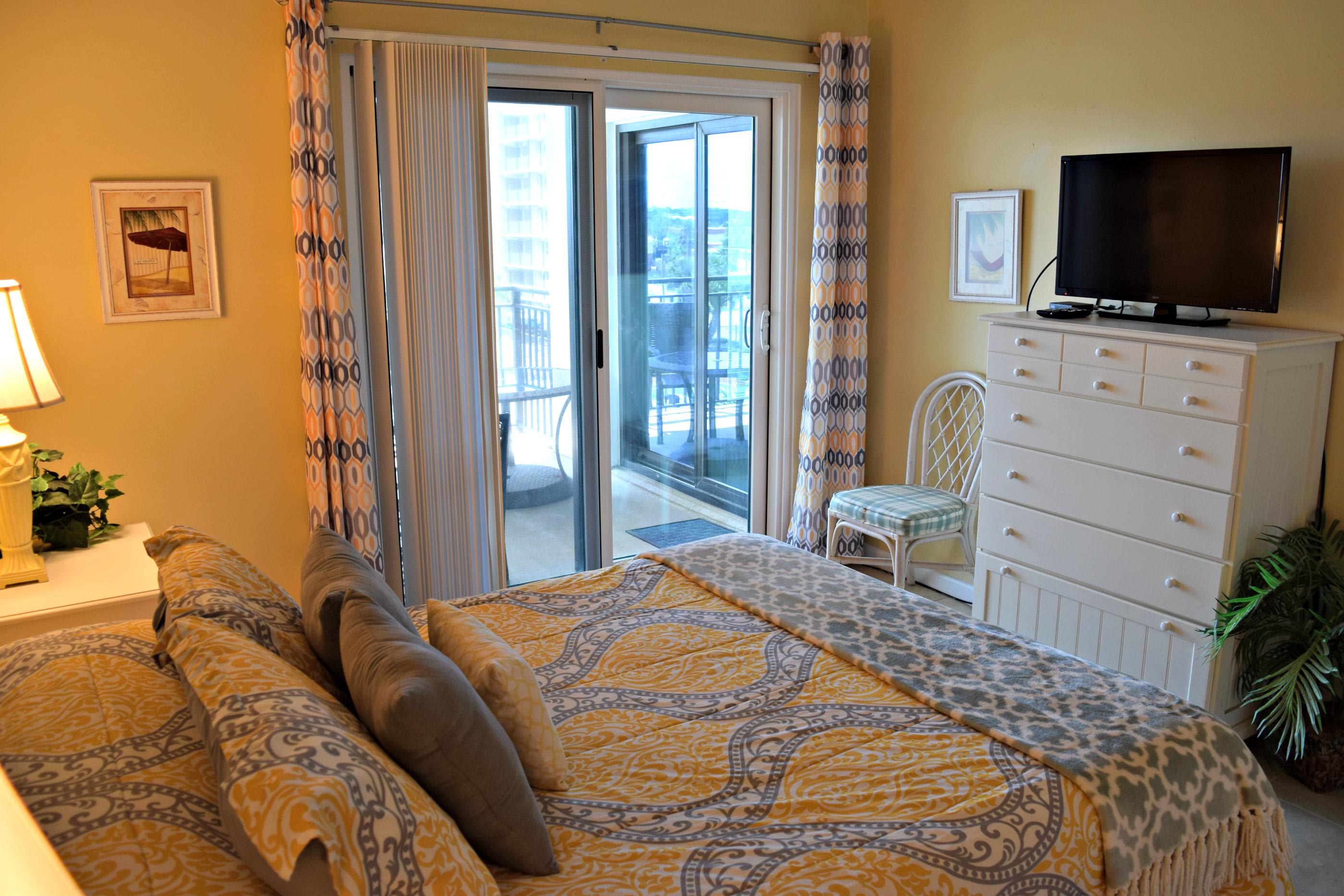 This balcony is the same one shared with the living room, flat screen television here too!